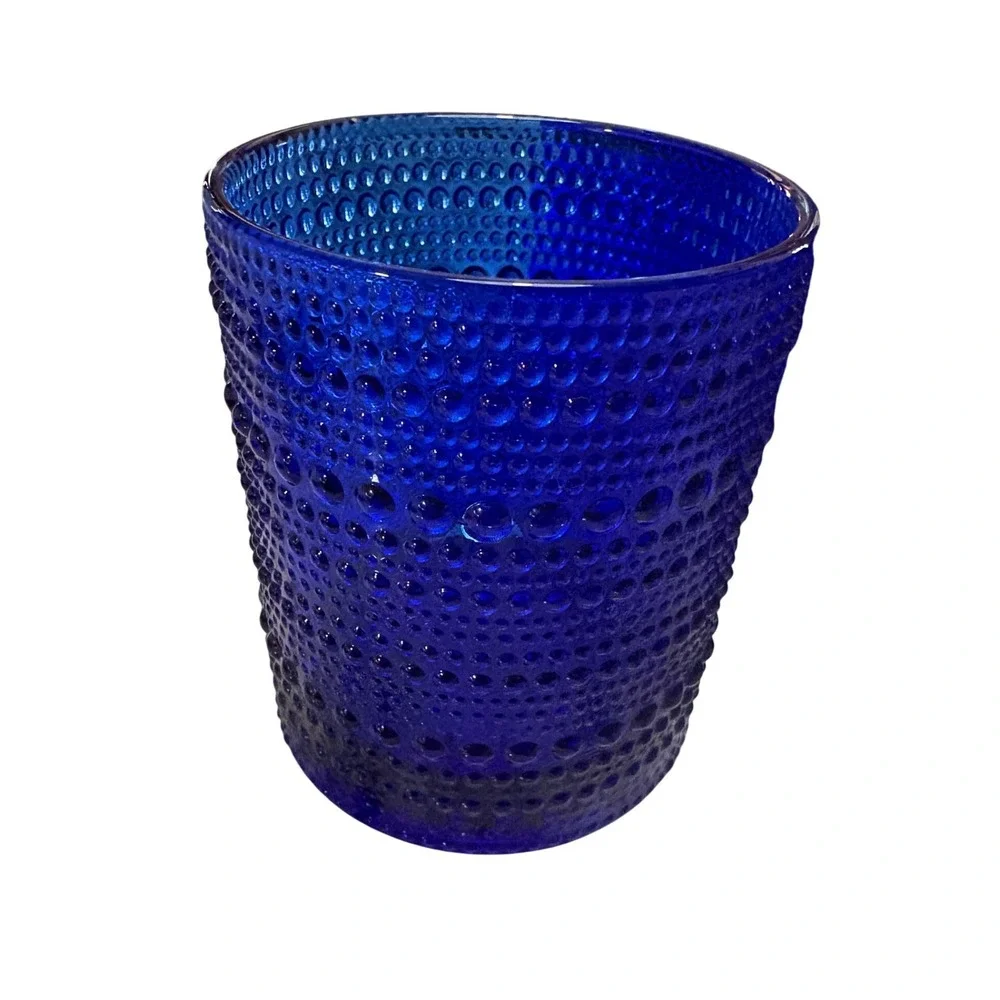Fortessa‎ Jupiter Double Old Fashion Glass, 8 oz, Set of 3, Cobalt Blue VGC